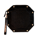 OCTAGON PYTHON CLUTCH BLACK